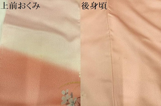 平和屋着物●訪問着 草花文 暈し染め 金彩 正絹 逸品 未使用 AABJ1356ph