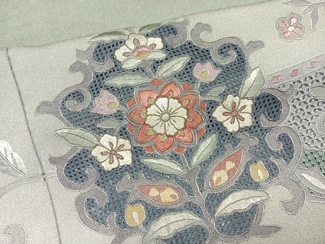 平和屋着物●訪問着 翠山刺繍 暈し染め 正絹 逸品 AABJ1360ph