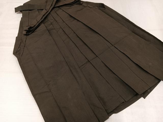 平和屋着物●男性 馬乗り袴 縞 正絹 逸品 AABJ1369ph
