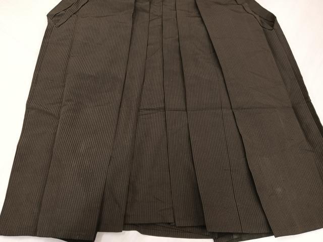 平和屋着物●男性 馬乗り袴 縞 正絹 逸品 AABJ1369ph