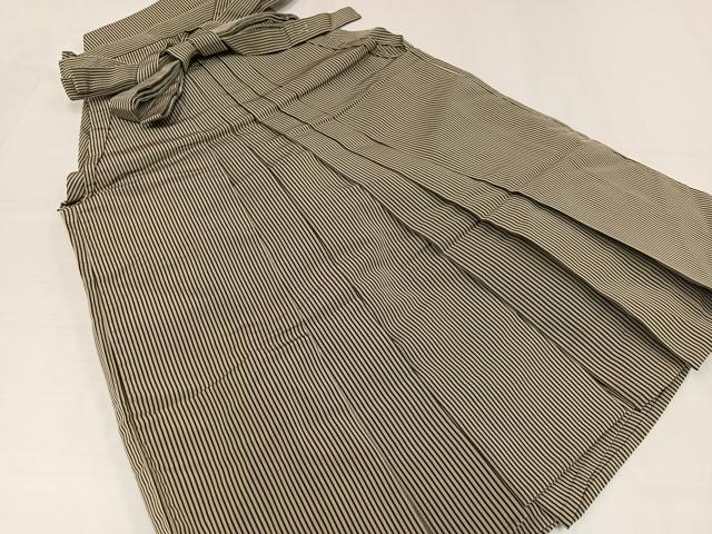 平和屋着物●男性 馬乗り袴 縞 正絹 逸品 AABJ1370ph