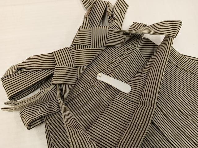 平和屋着物●男性 馬乗り袴 縞 正絹 逸品 AABJ1370ph