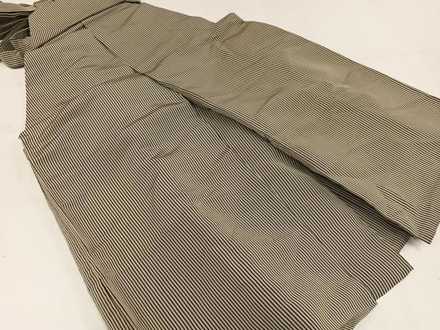 平和屋着物●男性 馬乗り袴 縞 正絹 逸品 AABJ1370ph