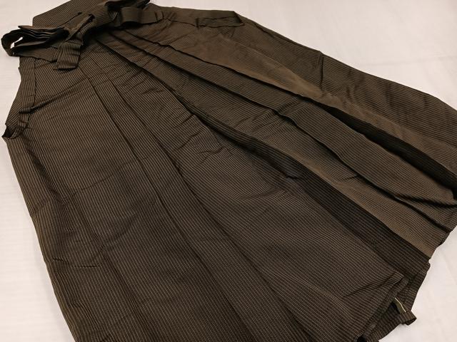 平和屋着物●男性 馬乗り袴 縞 正絹 逸品 AABJ1376ph