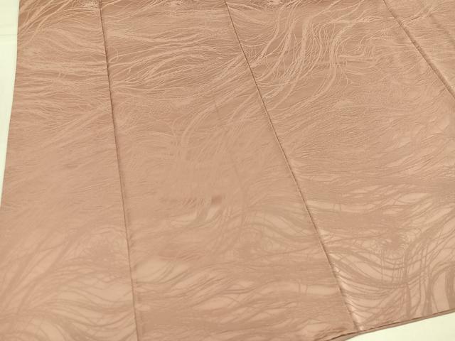 平和屋着物●上質な色無地 流水地紋 宍色 鈴乃屋扱い 正絹 逸品 AABJ1383ph