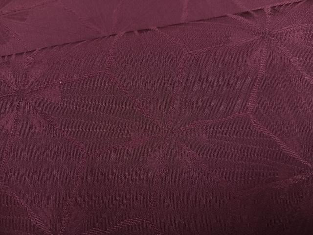 平和屋着物●上質な色無地 麻の葉地紋 濃色 鈴乃屋扱い 正絹 逸品 AABJ1388ph