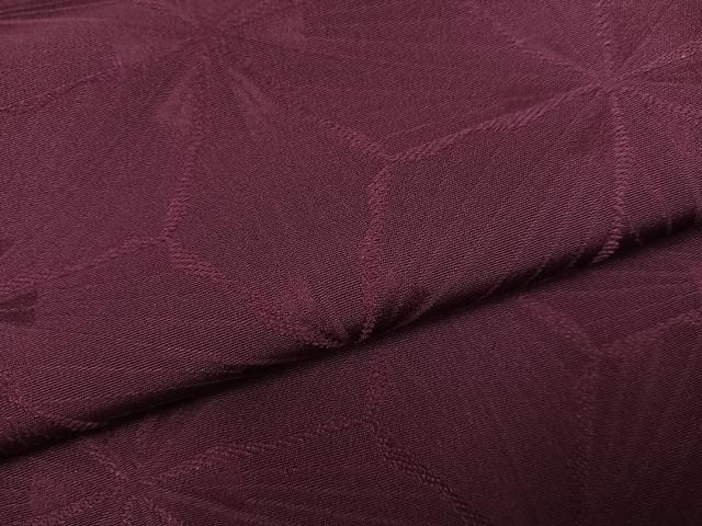 平和屋着物●上質な色無地 麻の葉地紋 濃色 鈴乃屋扱い 正絹 逸品 AABJ1388ph
