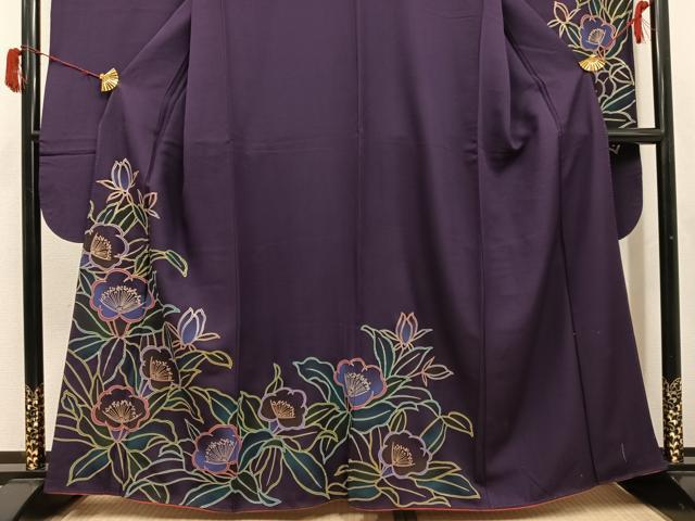 平和屋着物●豪華振袖 草花文 暈し染め 金彩 正絹 逸品 AABJ1398ph