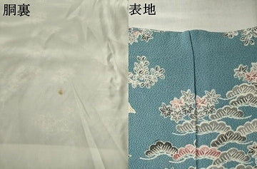 平和屋着物●訪問着 友禅 流水風景文 鬼しぼ縮緬 正絹 逸品 AABJ1401ck
