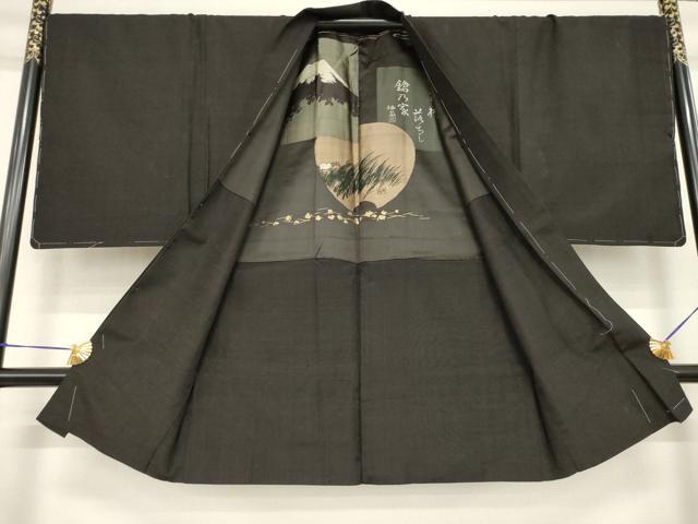 平和屋着物●男性 紬 アンサンブル 赤墨色 正絹 逸品 未使用 AABJ1403ck