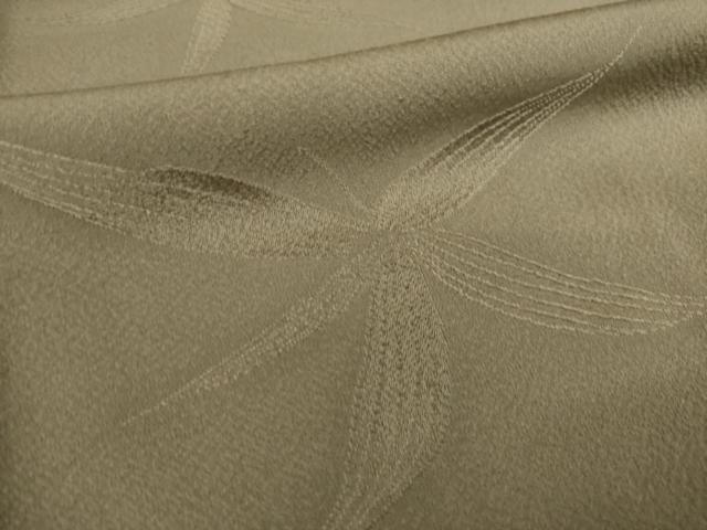 平和屋着物●上質な色無地 舞葉地紋 樺茶色 正絹 逸品 AABJ1411ck