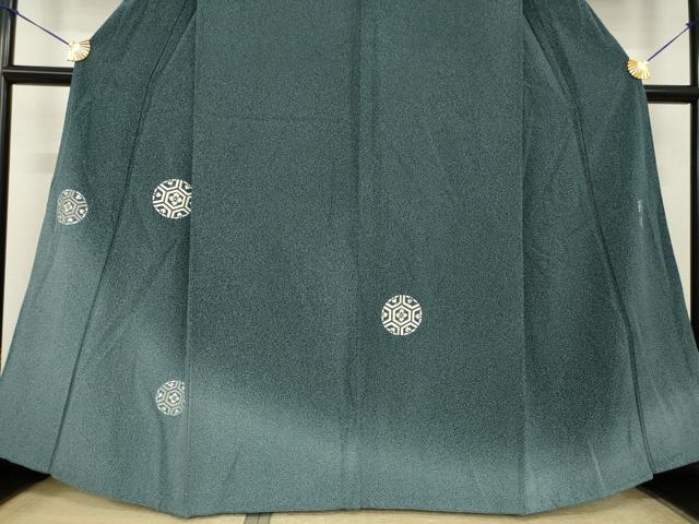 平和屋着物●訪問着 作家物 刺繍 花亀甲文 伊と幸 浜ちりめん 反端付き 正絹 逸品 AABJ1412ck