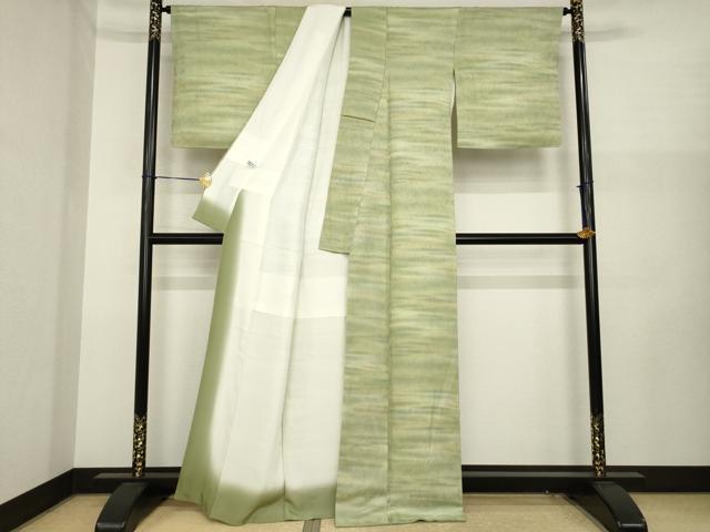 平和屋着物●上質な小紋 南天地紋 暈し染め 正絹 逸品 AABJ1414ck