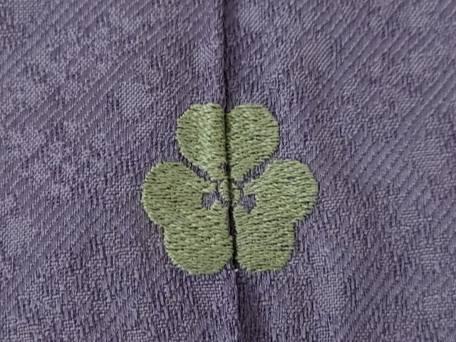 平和屋着物●訪問着 お召地 刺繍 花丸文 正絹 逸品 AABJ1415ck