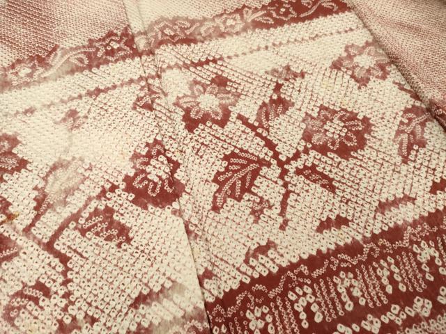 平和屋着物●訪問着 総絞り 草花文 正絹 逸品 AABJ1424ck