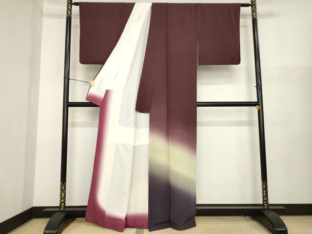 平和屋着物●訪問着 霞文 暈し染め 正絹 逸品 AABJ1426ck