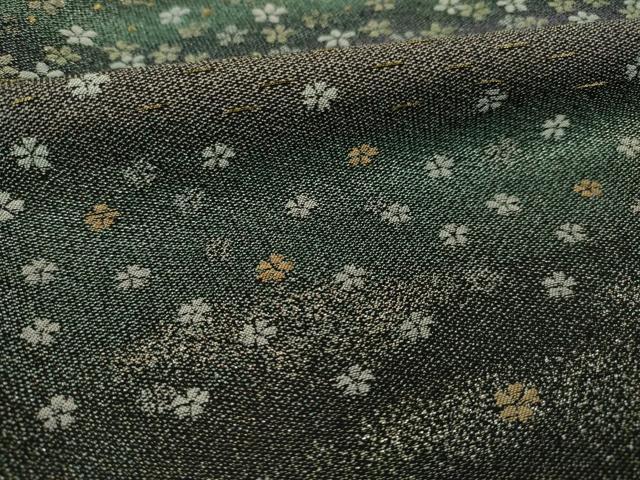 平和屋着物●訪問着 寿光織 横段花文 黒地 金銀糸 ロング丈 正絹 逸品 AABJ1432ck