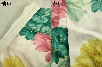 平和屋着物●上質な小紋 舞花文 正絹 逸品 AABJ1433ck