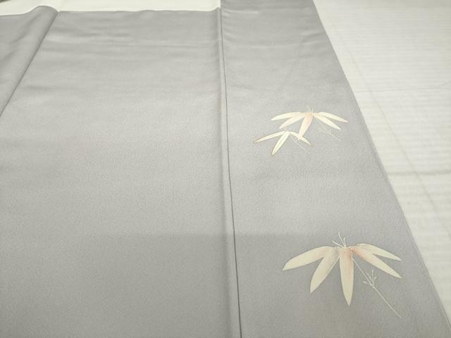 平和屋着物●訪問着 駒刺繍 笹 正絹 逸品 AABJ1436ck