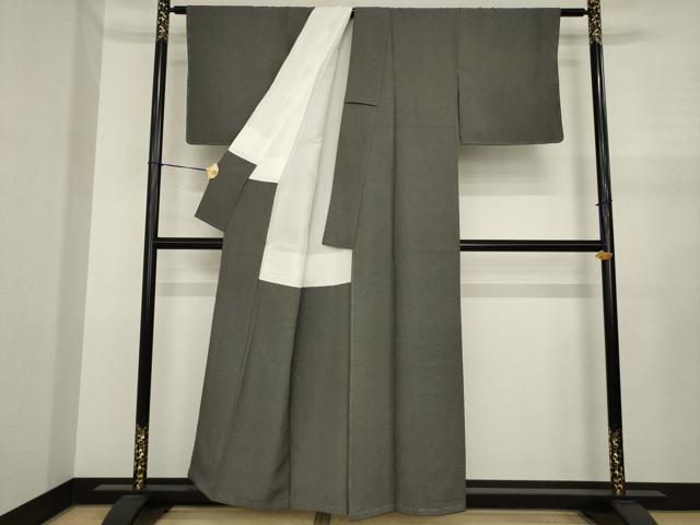 平和屋着物●江戸小紋 吉祥柄 黒地 正絹 逸品 未使用 AABJ1437ck