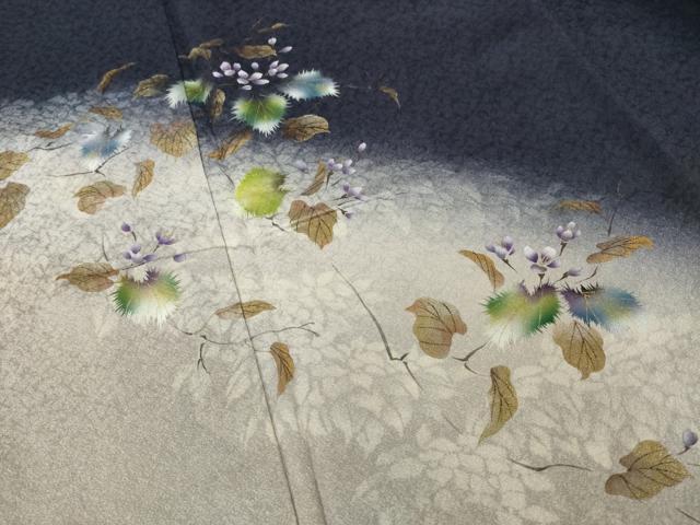 平和屋着物●和紙染染色作家・植村彩弘 訪問着 枝花文 暈し染め 金彩 正絹 逸品 AABJ1440ck