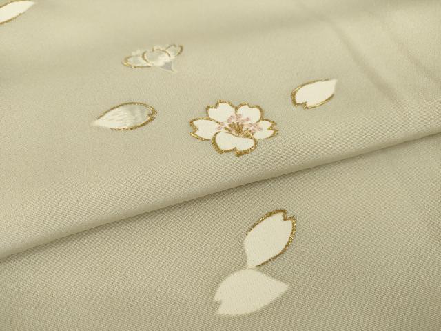 平和屋着物●訪問着 刺繍 舞桜 金彩 正絹 逸品 AABJ1458ck