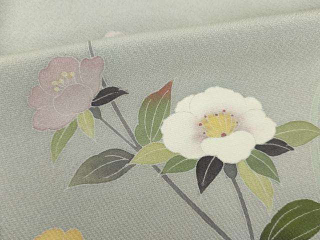 平和屋着物●訪問着 友禅 花鳥文 正絹 逸品 AABJ1460ck
