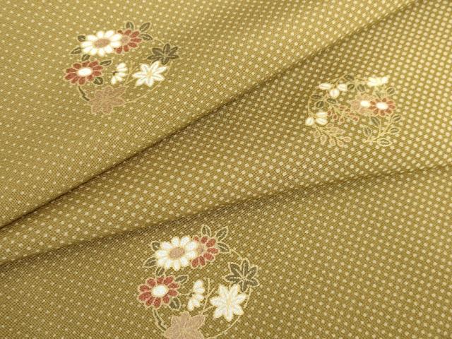 平和屋着物●上質な小紋 花丸文 正絹 逸品 未使用 AABJ1462ck