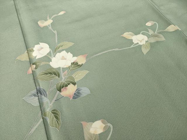 平和屋着物●十日町友禅作家 阿部佳雪 訪問着 枝花文 正絹 逸品 AABJ1464ck