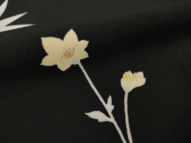 平和屋着物●訪問着 作家物 笹竹文 黒地 正絹 逸品 AABJ1465ck