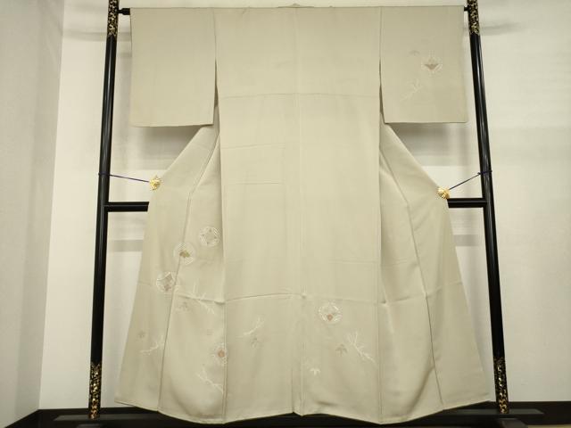 平和屋着物●訪問着 駒刺繍 七宝花文 金彩 やまと誂製 正絹 逸品 AABJ1466ck