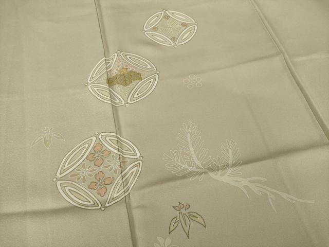 平和屋着物●訪問着 駒刺繍 七宝花文 金彩 やまと誂製 正絹 逸品 AABJ1466ck