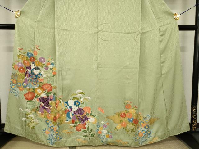 平和屋着物●豪華色留袖 唐子 金彩 正絹 逸品 AABJ1478ck