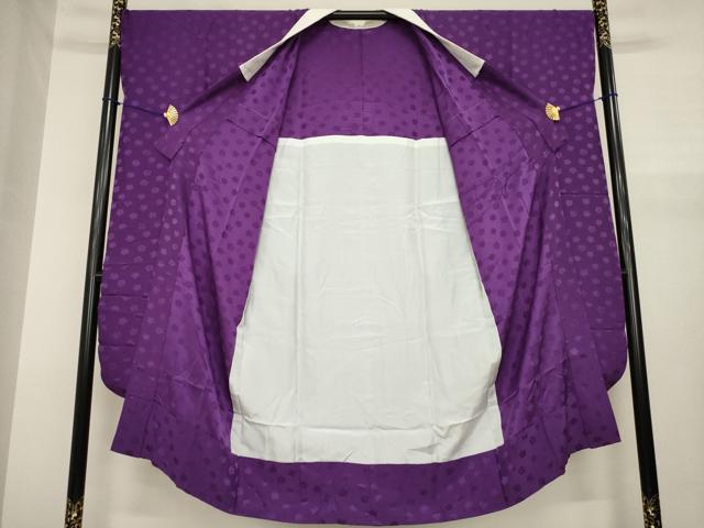 平和屋着物●振袖用長襦袢 舞梅地紋 桑の実色 正絹 逸品 AABJ1483ck