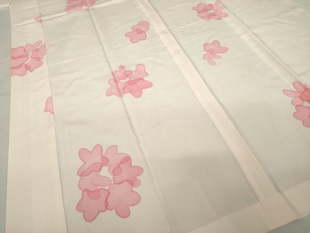 平和屋着物●長襦袢 無双仕立て 舞花文 正絹 逸品 AABJ1484ck