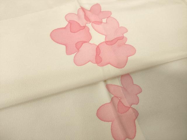 平和屋着物●長襦袢 無双仕立て 舞花文 正絹 逸品 AABJ1484ck