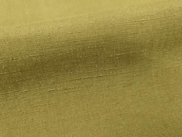 平和屋着物●結城紬 色無地 国防色 正絹 逸品 AABJ1486ck