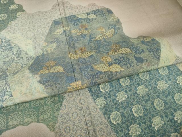 平和屋着物●豪華色留袖 道長花文 金彩 正絹 逸品 AABJ1487ck