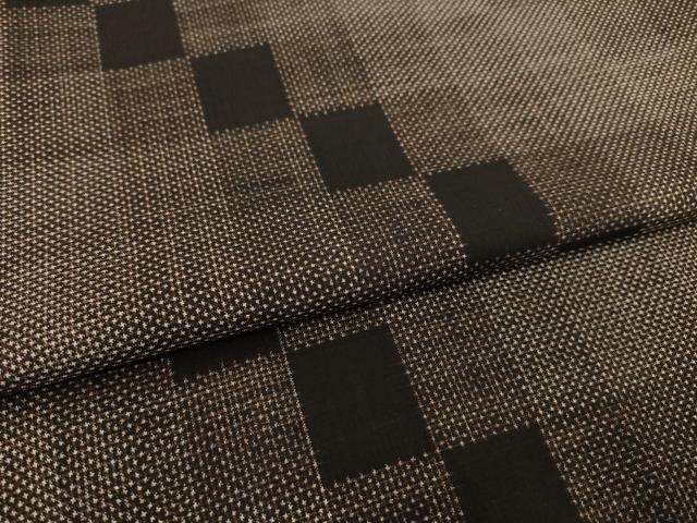 平和屋着物●本場大島紬 一元7マルキ 幾何学文様 正絹 逸品 未使用 AABJ1492ck