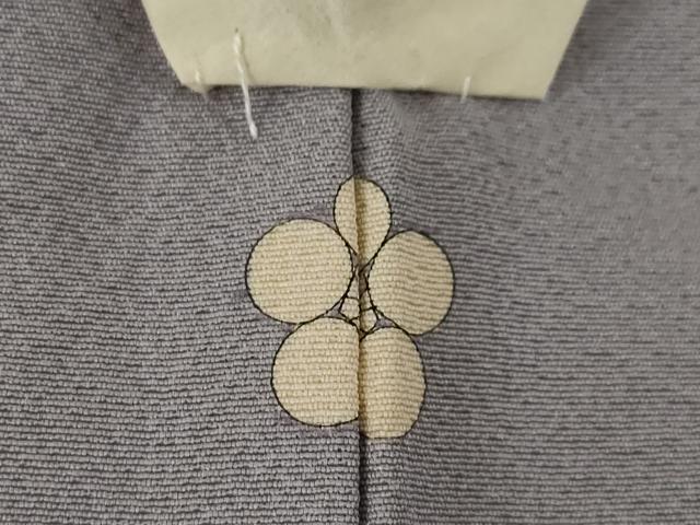平和屋着物●上質な色無地 作家物 葡萄鼠色 反端付き 正絹 逸品 未使用 AABJ1493ck