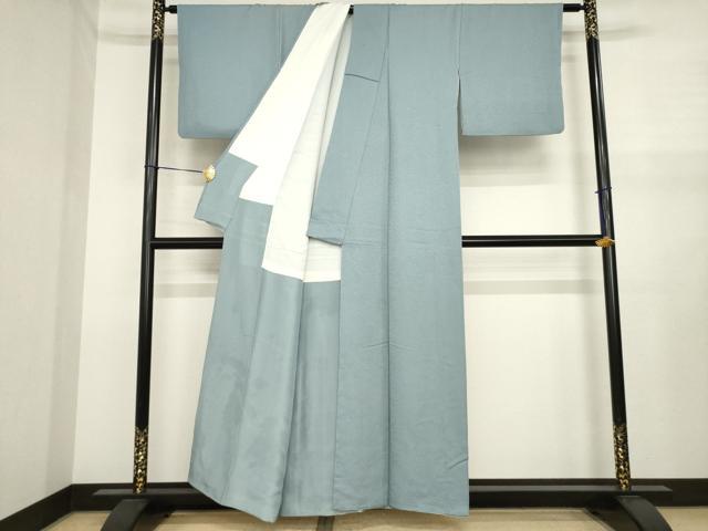 平和屋着物●上質な色無地 豆がら茶色 正絹 逸品 AABJ1506ck