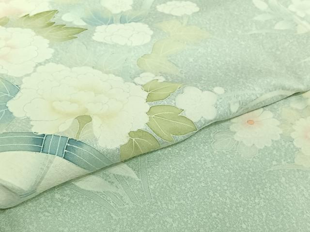 平和屋着物▽訪問着 単衣 花籬文 正絹 逸品 AABJ1525jh