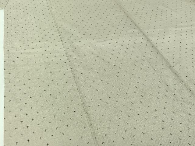 平和屋着物▽本塩沢 単衣 十字絣 正絹 逸品 AABJ1530jh
