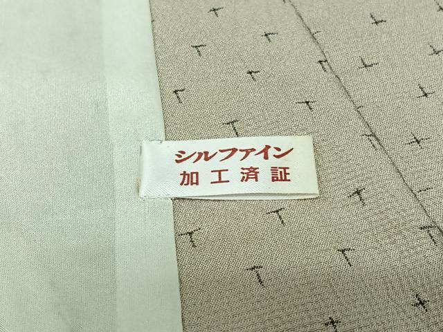 平和屋着物▽本塩沢 単衣 十字絣 正絹 逸品 AABJ1530jh