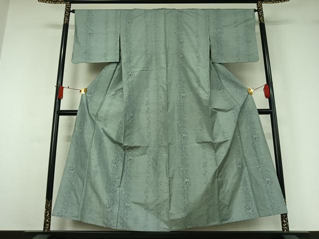 平和屋着物▽本場大島紬 単衣 7マルキ 花丸文 正絹 逸品 AABJ1532jh