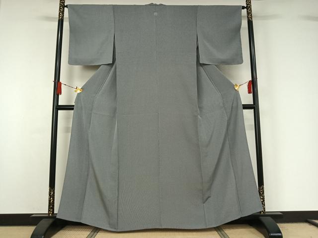 平和屋着物▽江戸小紋 単衣 万筋 紫水晶色×藍鉄色 正絹 逸品 AABJ1537jh
