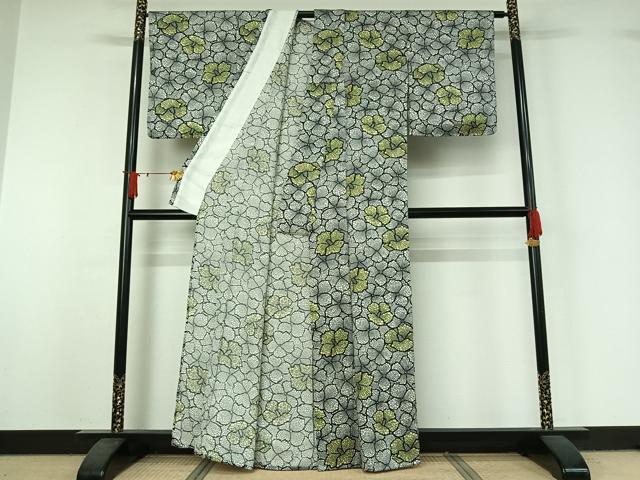 平和屋着物▽上質な小紋 単衣 花尽くし文 正絹 逸品 未使用 AABJ1553jh