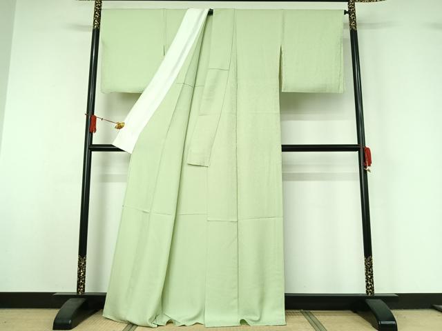 平和屋着物▽上質な色無地 単衣 夏虫色 正絹 逸品 AABJ1556jh