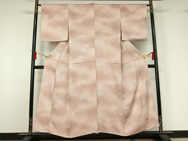 平和屋着物▽上質な小紋 単衣 霞文 暈し染め 正絹 逸品 AABJ1564jh