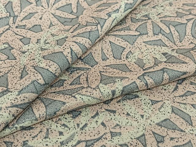平和屋着物▽上質な小紋 単衣 笹の葉文 正絹 逸品 AABJ1567jh